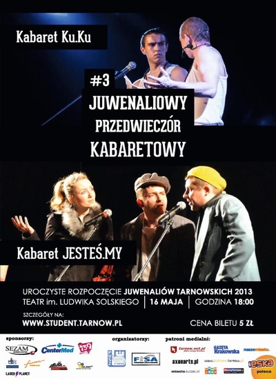 Patronat: III Juwenaliowy Przedwieczór Kabaretowy (16.05.2013 r.,&nbsp;Tarnów)