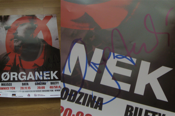 [ROZWIĄZANY] Konkurs: Wygraj plakat z podpisem Tomka Organka (Ørganek,&nbsp;Sofa)