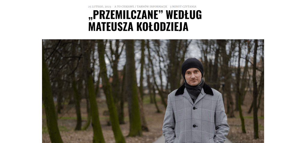 Zapowiadam książkę „Przemilczane”. Wywiad dla portalu Tarnów&nbsp;IKC